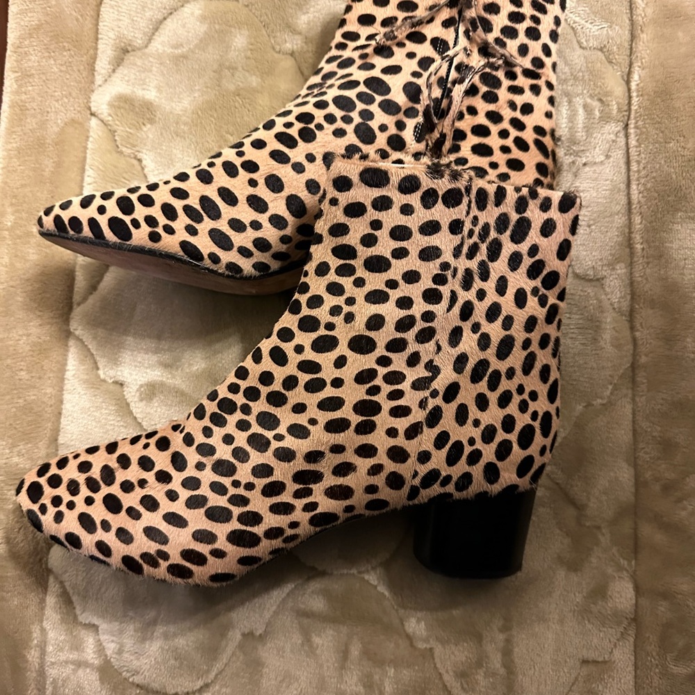 Leopard Print Ankle Boots